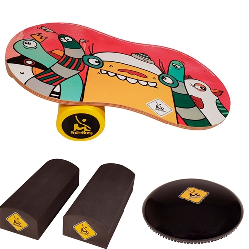 ROLLERBONE NANE CLASSIC BALANCEBOARD SÆT (BLOK + SOFTPAD)