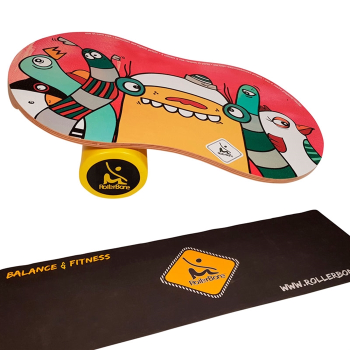 ROLLERBONE NANE CLASSIC BALANCEBOARD SÆT (TÆPPE)