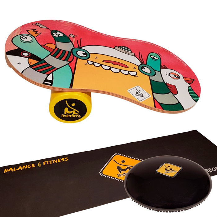 ROLLERBONE NANE CLASSIC BALANCEBOARD SÆT (TÆPPE + SOFTPAD)