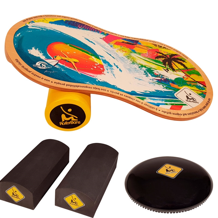 ROLLERBONE SHABBY CLASSIC BALANCE BOARD SÆT (BLOK + SOFTPAD)