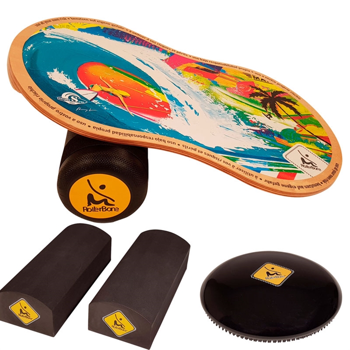 ROLLERBONE SHABBY PRO BALANCE BOARD SÆT (BLOK + SOFTPAD)