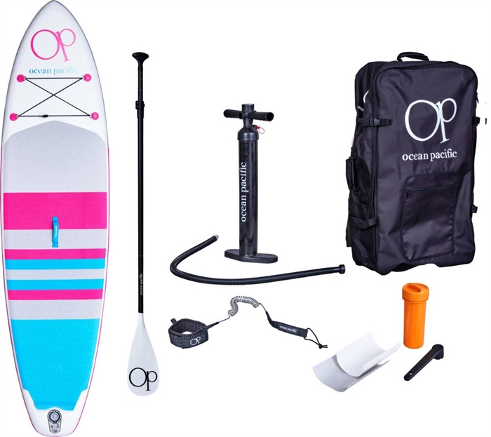 Ocean Pacific Malibu All Round 10\'6 (Hvid/Grå/Pink)